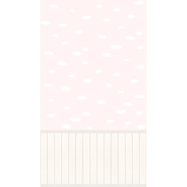Fototapete Profhome 398163 Heißgeprägte Vliestapete Leicht Strukturiert Kindertapete Matt Rosa Hell-rosa Creme-weiß Hell-grau 1,59 M X 2,8 M