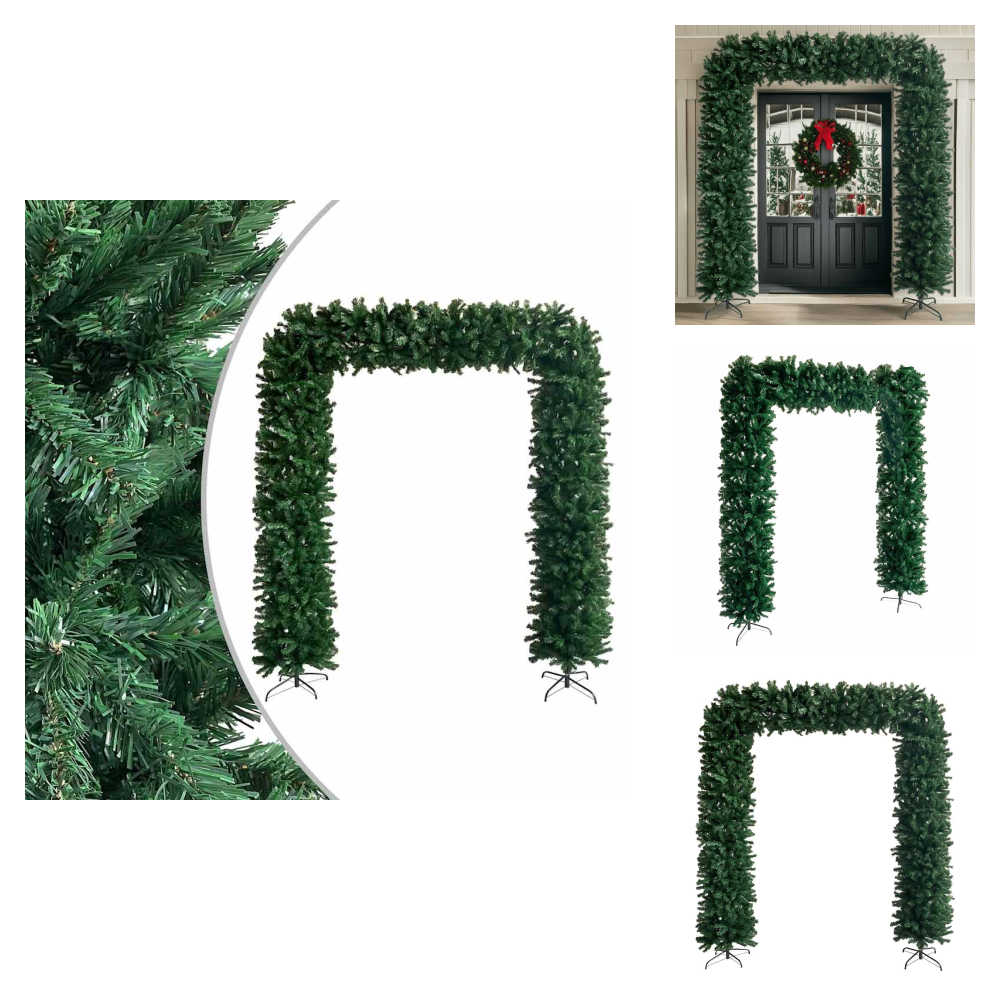 The Living Store Weihnachtsgirlande Grün 240 Cm - Weihnachtsbaum
