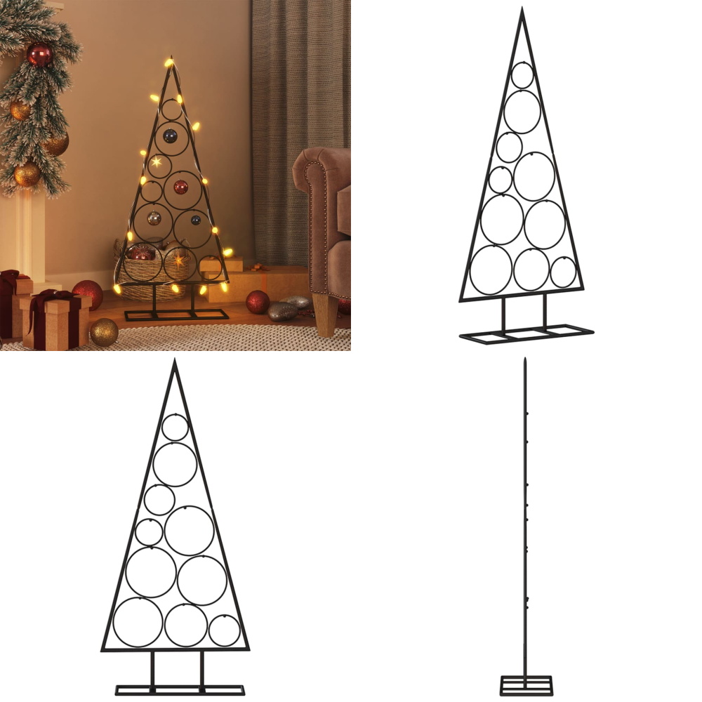 Metall-weihnachtsbaum Für Dekorationen Schwarz 90 Cm - Metall Weihnachtsbaum - Schwarzer Weihnachtsbaum - Diy Weihnachtsdeko - Weihnachtliche Deko - Balkon Dekoration - Home & Living