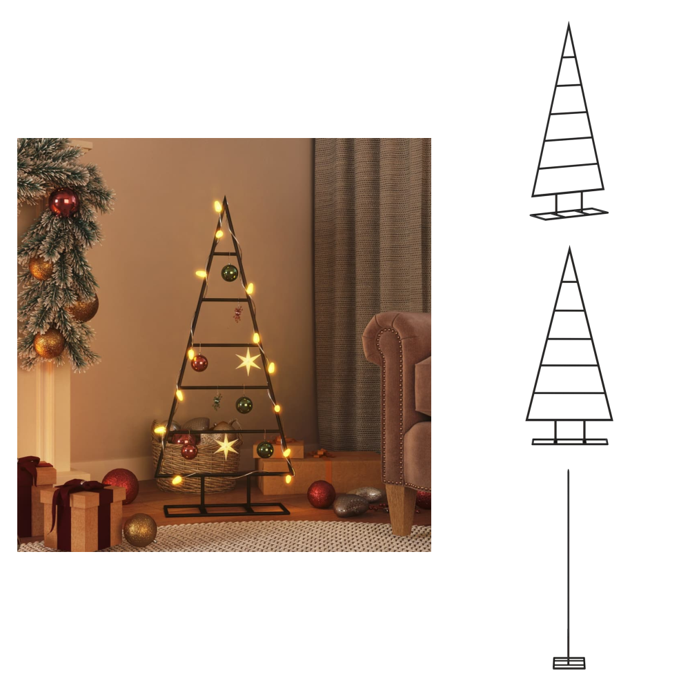 Metall-weihnachtsbaum Für Dekorationen Schwarz 90 Cm - Metall-weihnachtsbaum - Metall-weihnachtsbäume - Metall-christbaum - Metall-christbäume