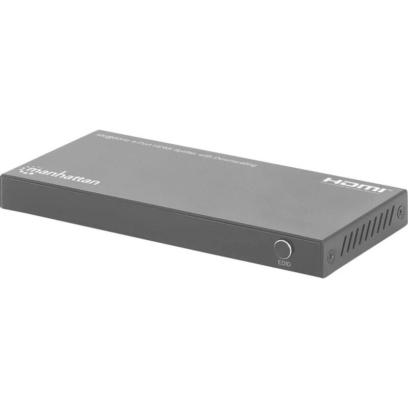 [gebraucht] B-ware Manhattan Hdmi Splitter Verteiler 4 Port Uhd 4k Schwarz Hdmi Verteiler Usb
