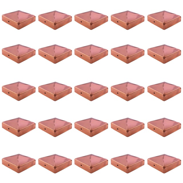 25x Pfostenkappe Kupfer Pyramide 7x7 Abdeckkappe Für Pfosten 71mm