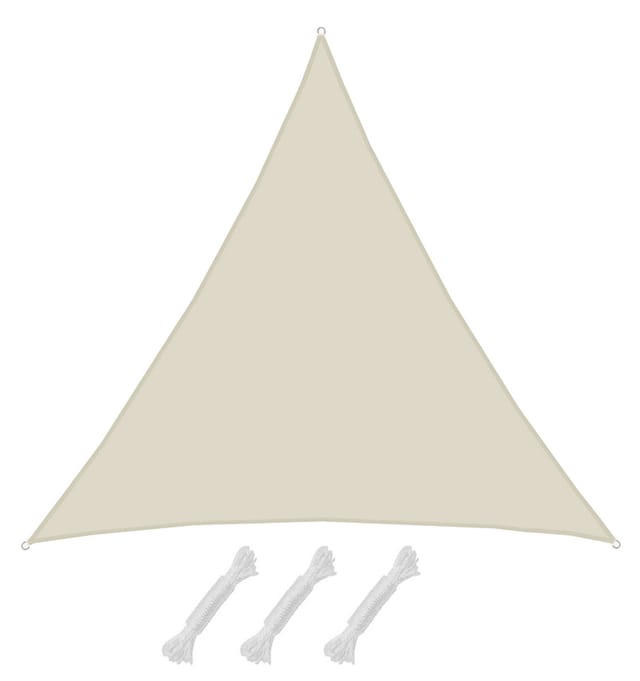Amanka - Upf50+ Uv Sonnensegel 7x7x7 Polyester Dreieck Wasserabweisend Garten Segel Beige