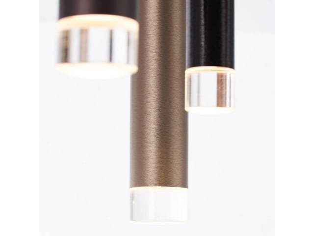 Brilliant - Lampe Cembalo Led Deckenleuchte Eckig 12flg Braun/kaffee 12x 4w Led Integriert, 306lm, 3000k In 3 Stufen Über Wandschalter Dimmbar Energiesparend Und Langlebig Durch Led-einsatz