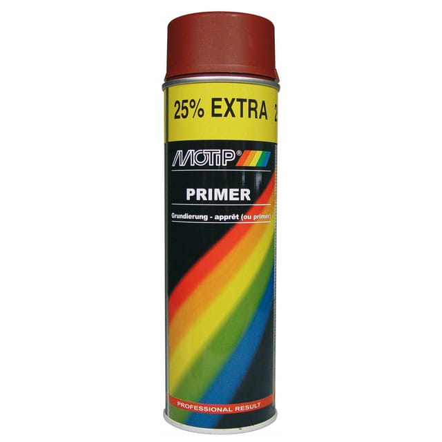 Motip Grundierung Füller Lack Spraydose Acryl Rotbraun 500ml