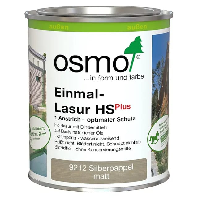 Osmo Einmal-lasur Hs Plus Silberpappel 0,75 L - 11101450