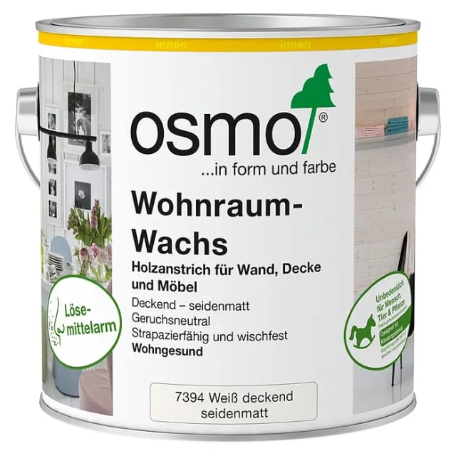 Osmo Wohnraum-wachs Weiß Deckend 2,50 L - 13100231