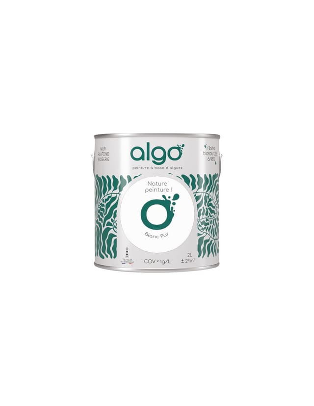 Umweltfreundliche Matte Farbe 0,5 L Reinweiß - Algo