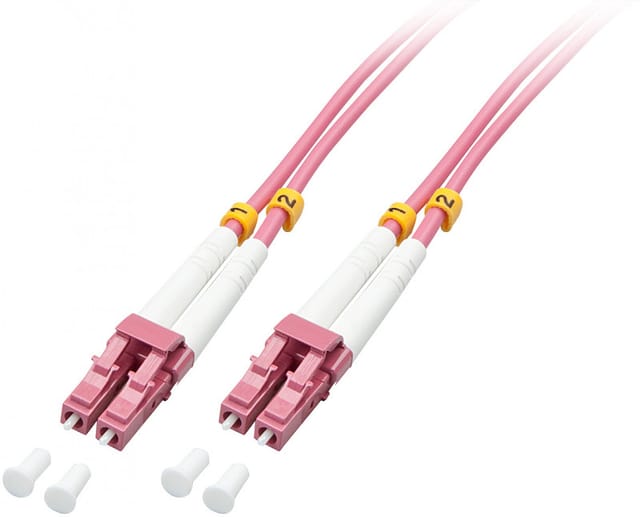 Lindy 46343 Glasfaserkabel Om4 Rosa 5 Meter