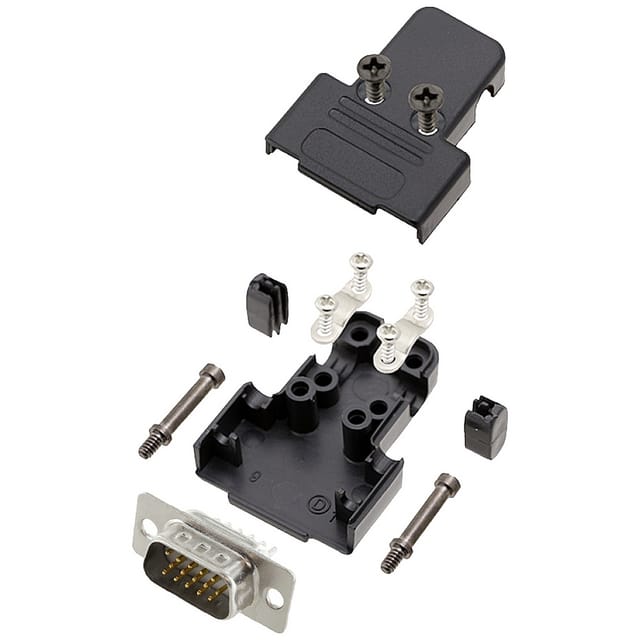 Encitech Tri-p-09-hdp15-w-k 6355-8068-01 D-sub Stiftleisten-set 180 ° Polzahl: 15 Lötkelch 1 St.