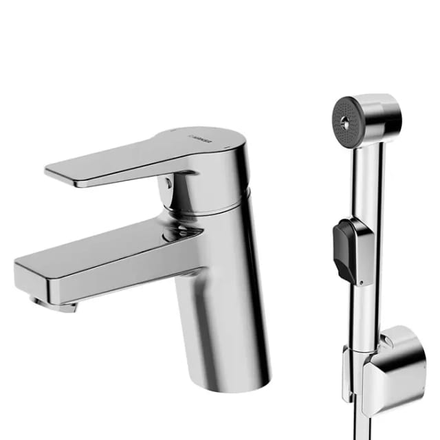 Hansa - Twist - Waschtisch Einhebelmischer Mit Handbrause, Chrom 09302203