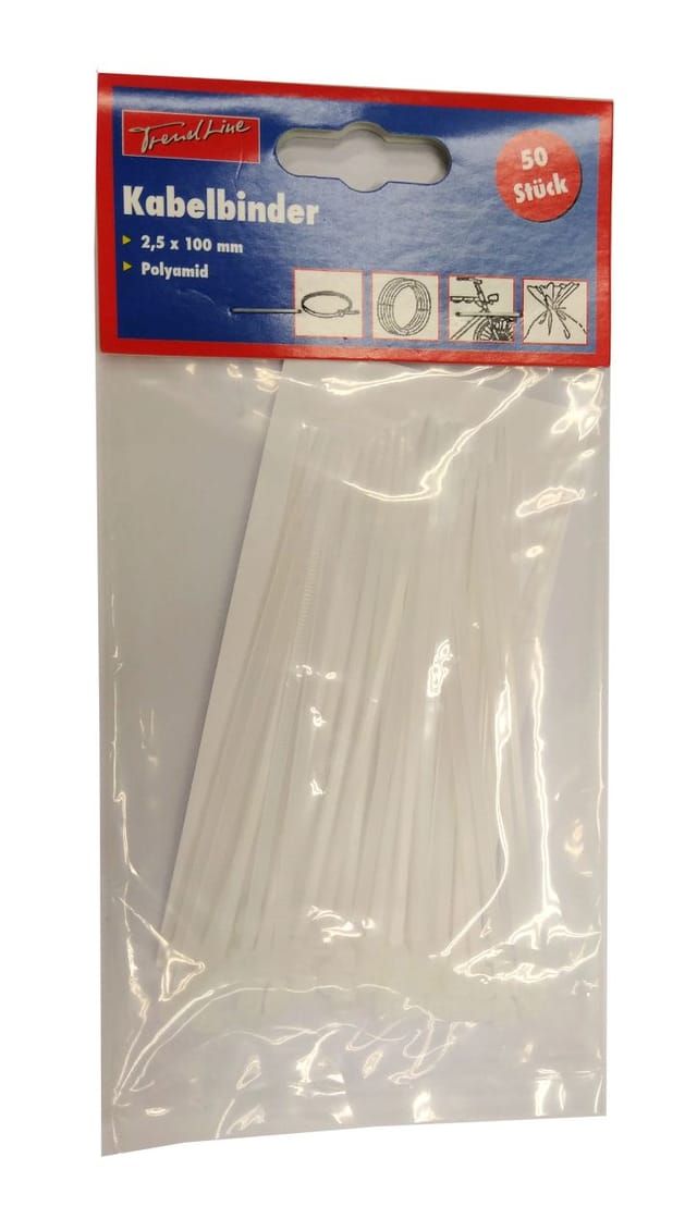 Kabelbinder 50 Stück 10cm Kabelbinder-set - Trendline