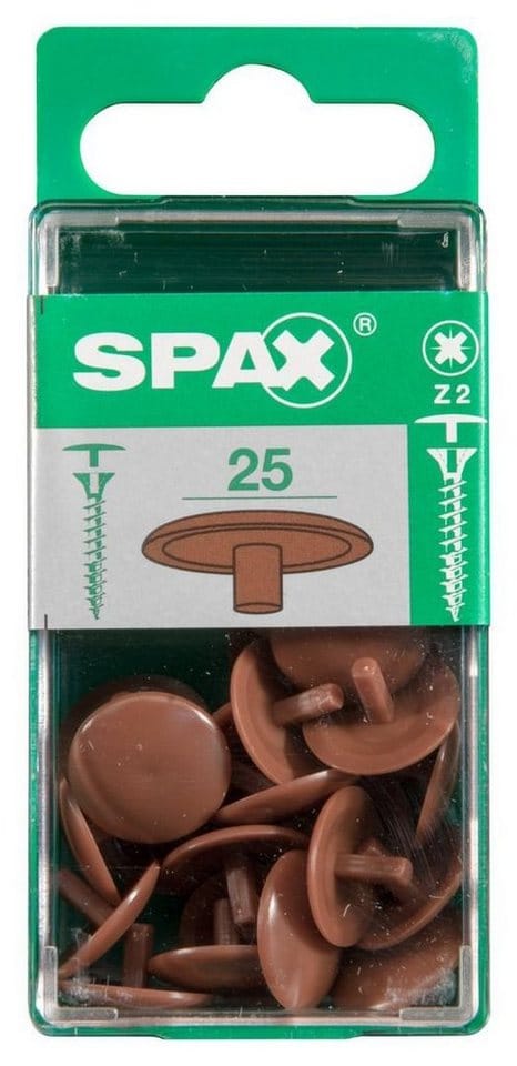 Spax - Abdeckkappen Rehbraun Zum Stecken - 25 Stk. Abdeckkappen