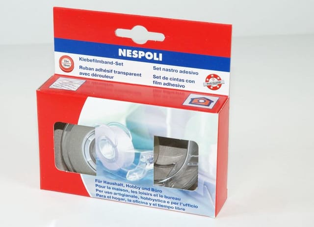 Nespoli - Klebefilmband-set 2-teilig, 19 Mm X 33 M, Transparent Klebefilmbler