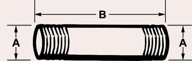 Rohrnippel 1 1/4 X 200 Mm Verzinkt Nippel - Cornat