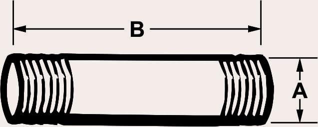 Cornat Rohrnippel 1 X 120 Mm Verzinkt Nippel