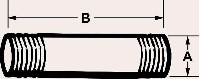 Rohrnippel 1/2 X 120 Mm Verzinkt Nippel - Cornat