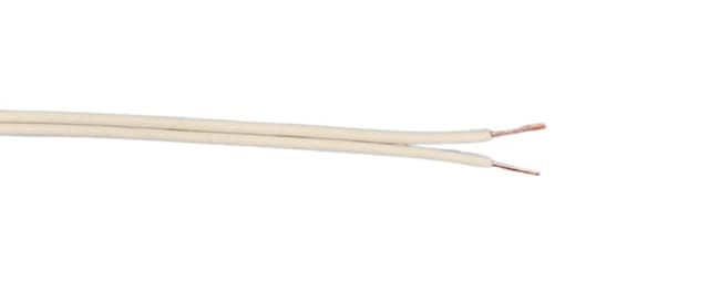 Zwillingsleitung Isolierte Litze 2 X 0,75 - 25 Meter Weiß Kabel & Leitungen
