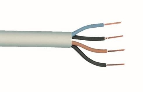 Weitere - Schlauchleitung H03vv-f 4 X 0,75 - 5 Meter, Weiß Kabel & Leitungen