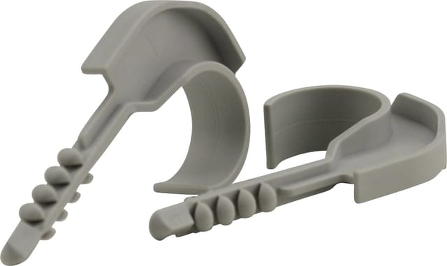 Einzelsteckschelle 20-25mm Grau 10x Nagelschellen