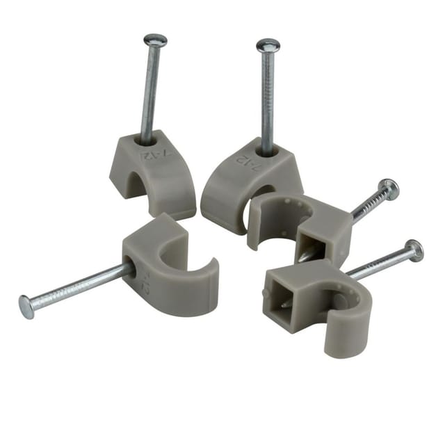 Expressschelle 7-12mm Grau 50x Nagelschellen