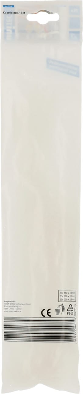 Weitere - Kabelbinder-set 3 X 25 Stück, Sortiert, Transparent Kabelbinder