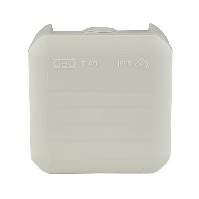 Obo - Aufputz-abzweigkasten 1-fach Cd500 Weiß, Ip55 90x90x52mm Grau Schalterdosen & Abzweigdosen