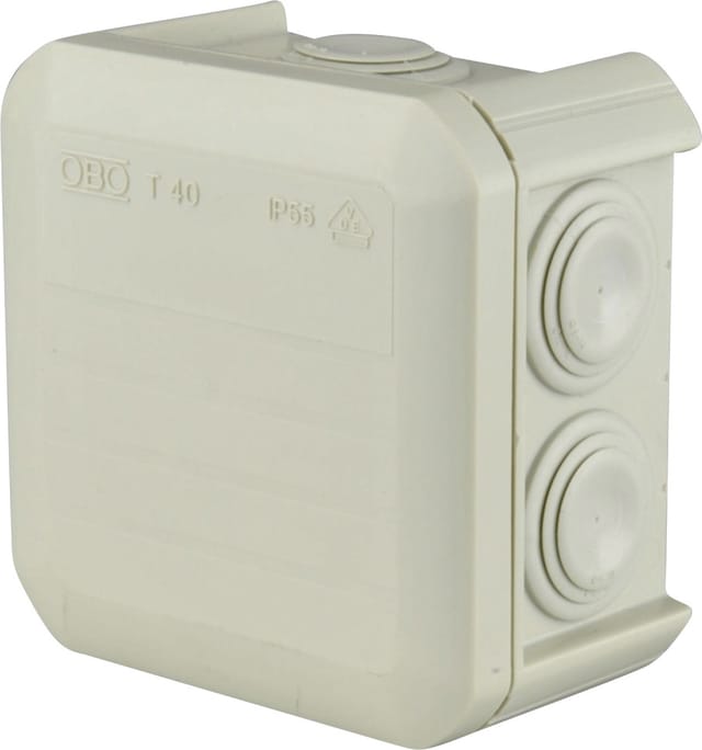 Obo - Aufputz-abzweigkasten 2-fach Cd500, Ip55 M Kl 90x90x52mm Grau Schalterdosen & Abzweigdosen