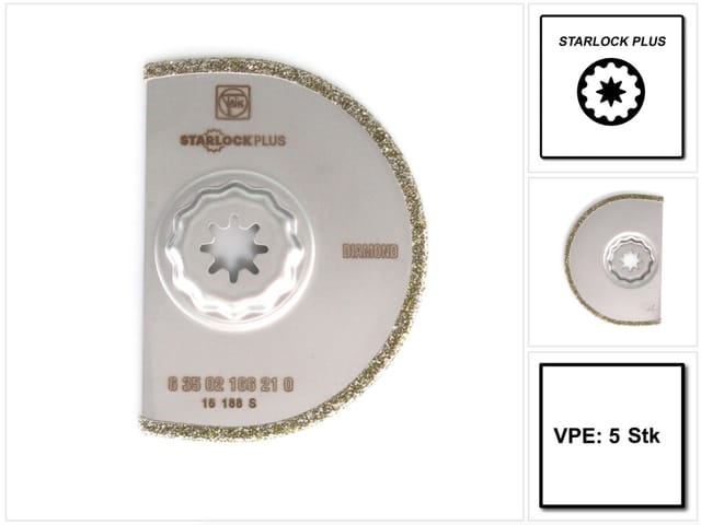 Sägeblatt Segmentiert Diamant D90x2,2 5er Pack 63502166230 - Fein