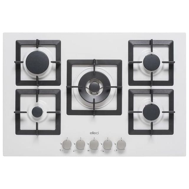 Elleci Plano 75 Tcc, Weiß, Eingebaut, Gas, 5 Brenner