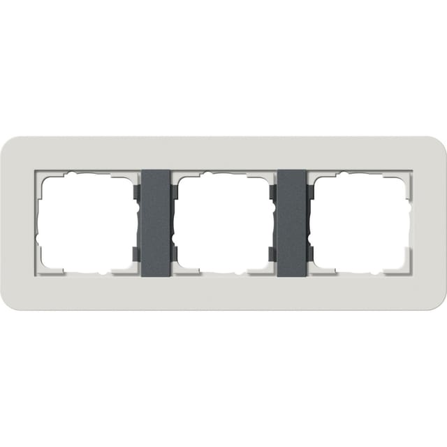 Gira Abdeckrahmen 3f Gira E3 Hellgrau/anthrazit [0213421], 0213 421