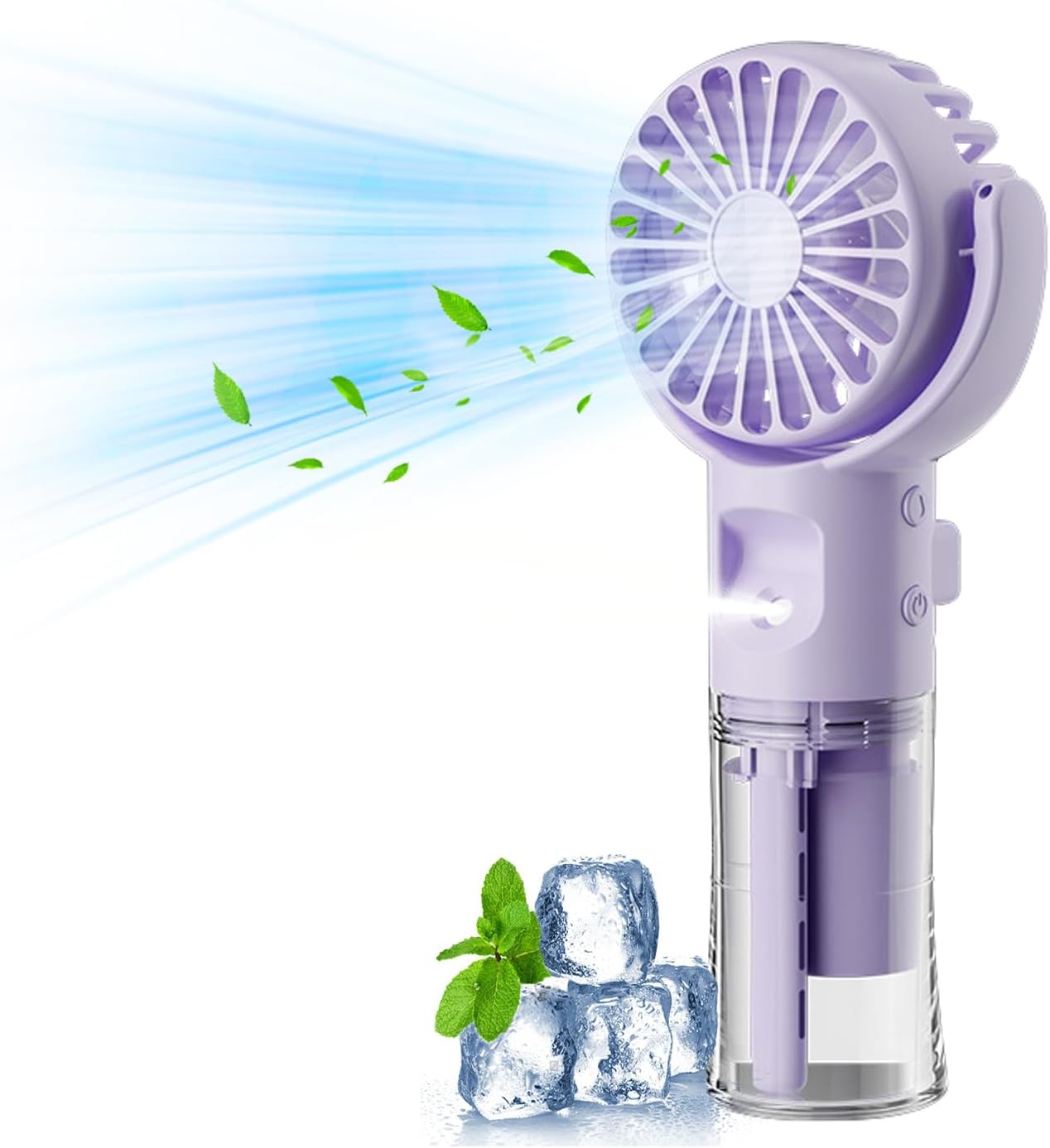 Tragbarer Handventilator Mit Wasserspruhfunktion Mini Ventilator Kleiner Ventilator Usb Akku Wiederaufladbar Taschenventilator Handventilator Wasserspruhventilator Geeignet Fur Reisen Buro Zu