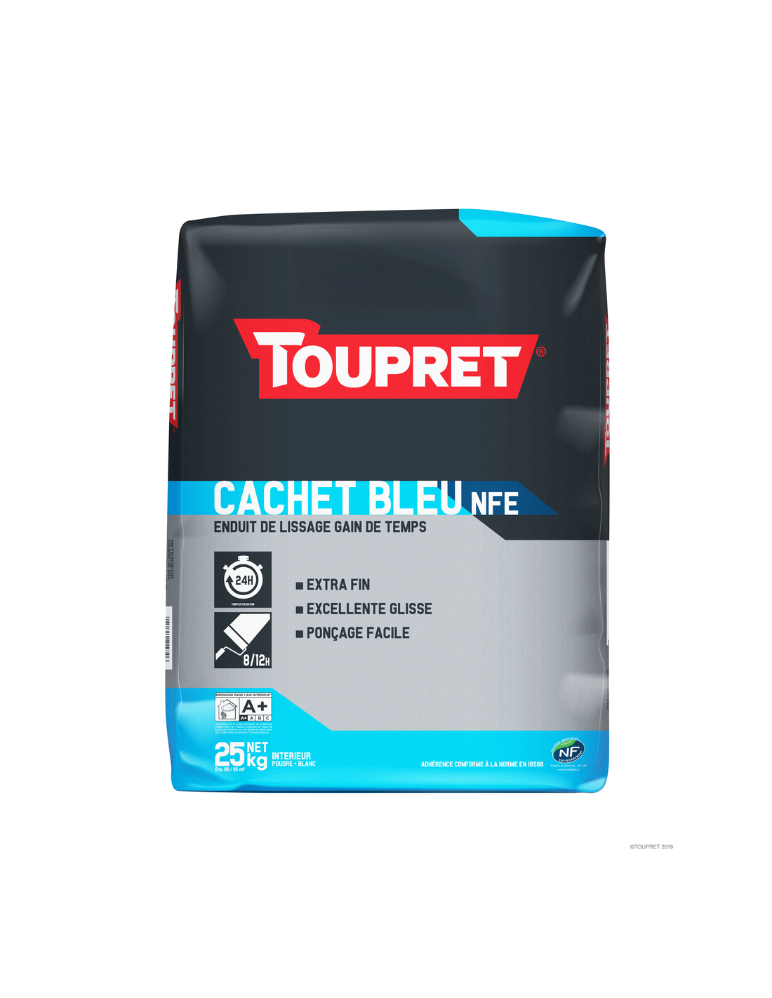 Toupret Enduit Finition Cachet Bleu 25kg Enduit Poudre Finition Gain De Temps - Toupret