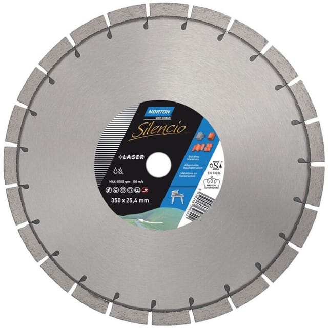 Norton - Diamanttrennscheibe Extreme Silencio Ø 300 Mm Für Tischsägen 6400 Min-1 Segmenthöhe 15 Mm