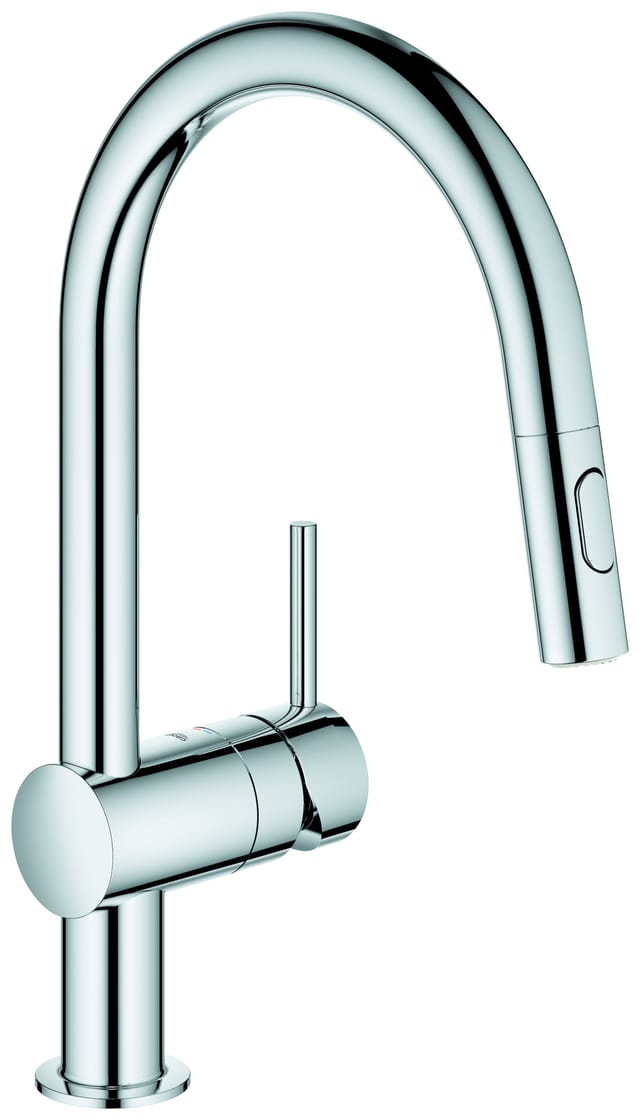 Grohe Minta Küchenarmatur 32321002 Chrom, Herausziehbare Dual-spülbrause, C-auslauf