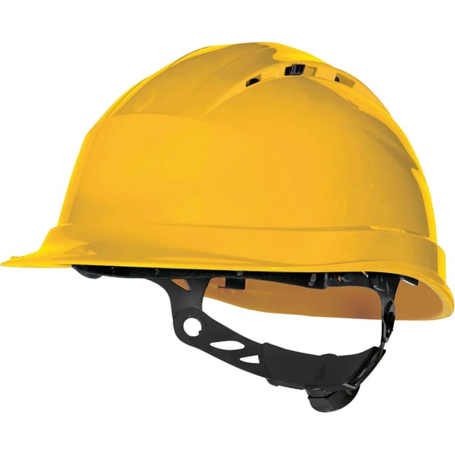 Delta Plus - Industrieschutzhelm Quartz Up Iv, En 397, Gelb, Belüftet, Einstellbar, 1 Stück