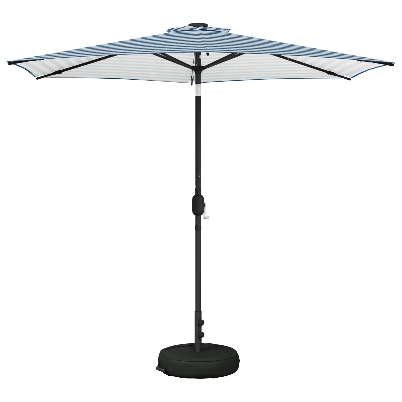 Vidaxl Garden Parasol With Led Lights And Base 2.7 X 2.7 M Polyester