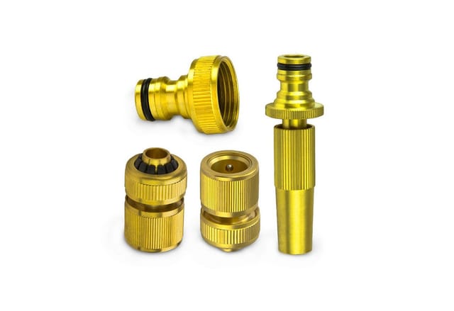 Stabilo-sanitaer - Gartenschlauch Set 1/2 Zoll 13mm Messing Garnitur Sprühdüse