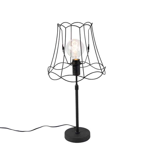 Tischlampe Schwarz Mit Granny Frame 30 Cm Verstellbar - Parte
