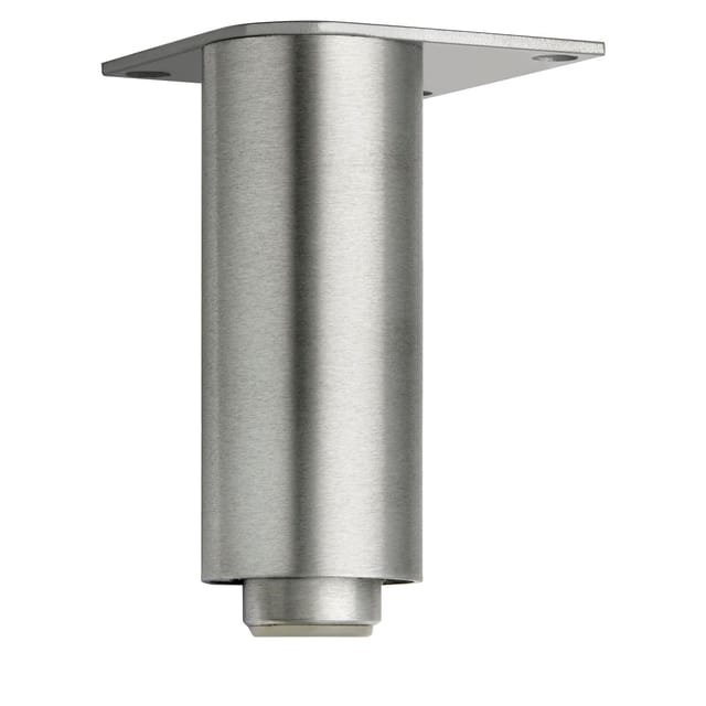 Dekorfuß Fuß Verstellbar, Ø 40 Mm, Länge 160 Mm, Aluminium Gebürstet