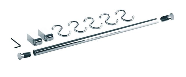 Quellmalz - Reling-set Chrom Ca. 90cm Mit 5 Haken, Endkappen Und Befestigung