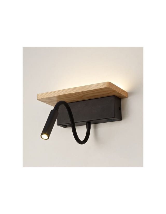 Wooden Bach 5w + 3w Led Wandleuchte Mit Usb Cr 43-164-08-116