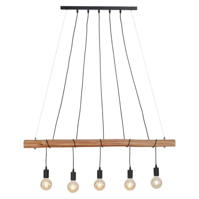 Vintage Pendel Decken Leuchte Holz Balken Hänge Lampe Wohn Zimmer Strahler Leuchten Direkt 15515-18
