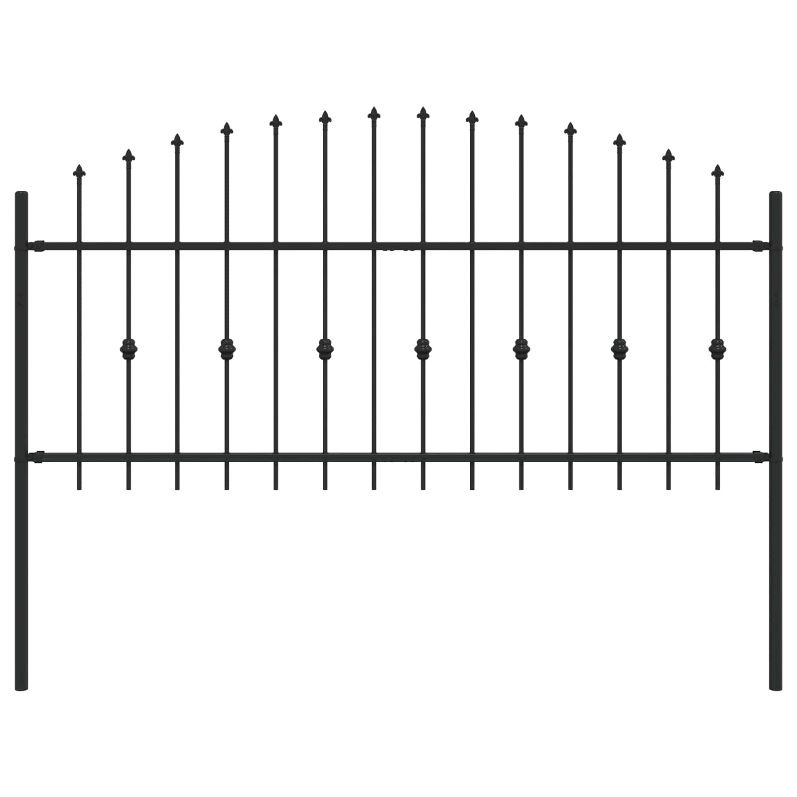 Maison Exclusive - Spießzaun Asten 200 X 100 Cm Pulverbeschichtet