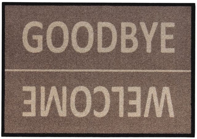 Fußmatte Diavolo Welcome/goodbye Taupe, 39 X 58 Cm Fußmatte
