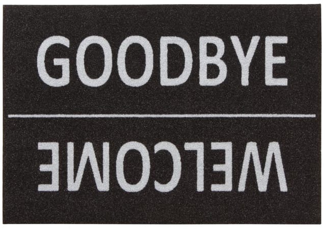 Fußmatte Diavolo Welcome/goodbye Black, 39 X 58 Cm Türvorleger