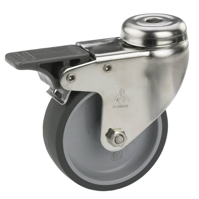 Dörner+helmer - Lenkrolle Mit Rückenloch Und Totalfeststeller 50 X 18 Mm, Tragkr. 40 Kg Möbelrollen