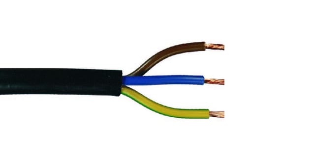 Schlauchleitung H05vv-f 3 X 1,0 - 25 Meter, Schwarz Schlauchleitung