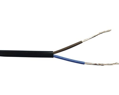 Schlauchleitung H03vv-f 2 X 0,75 - 5 Meter Schwarz Gummileitung Leitung Kabel