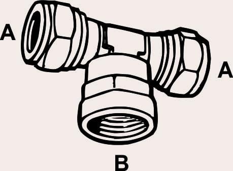 Klemmring T-stück Ø 22 / 1/2 T-stücke - Cornat